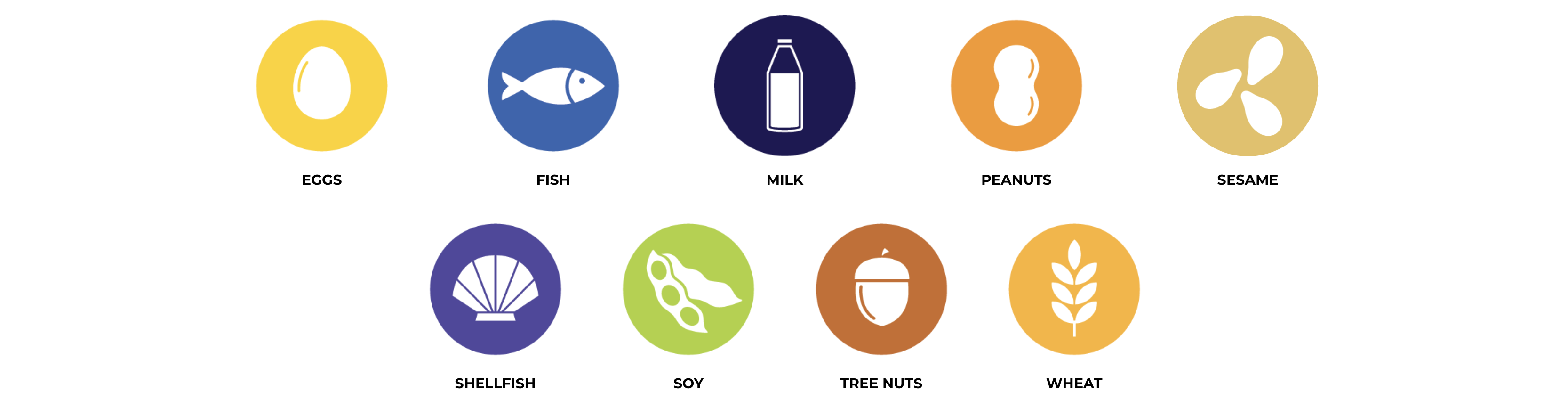 image showing all 9 allergens