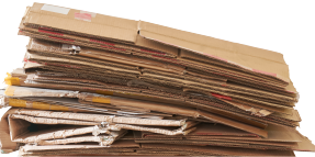 flattened cardboard boxes