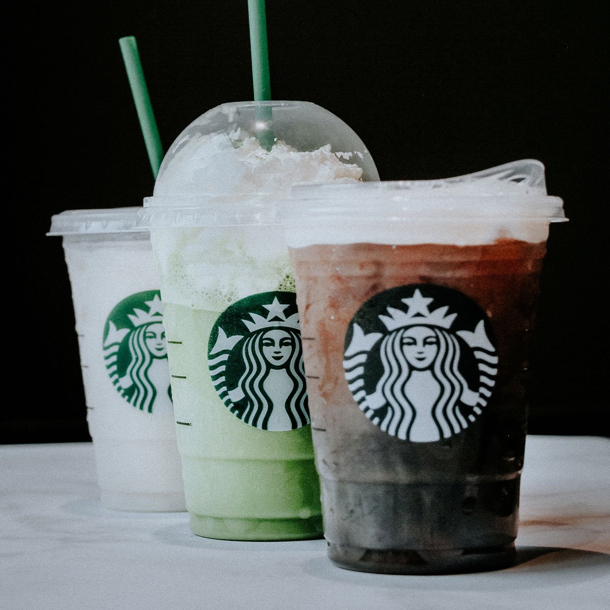 Starbucks UNT themed drinks