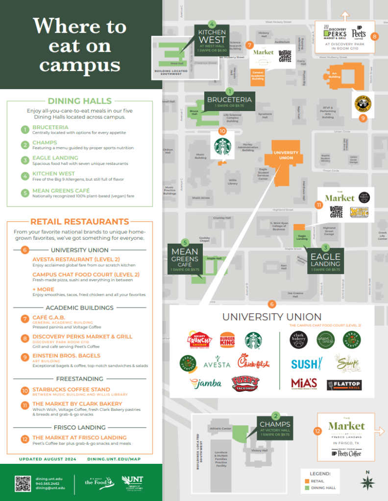 Map - UNT Dining Services
